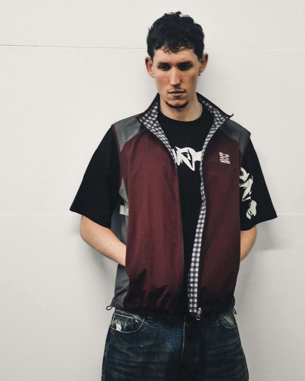 Bene Reversible Gilet (Maroon)
