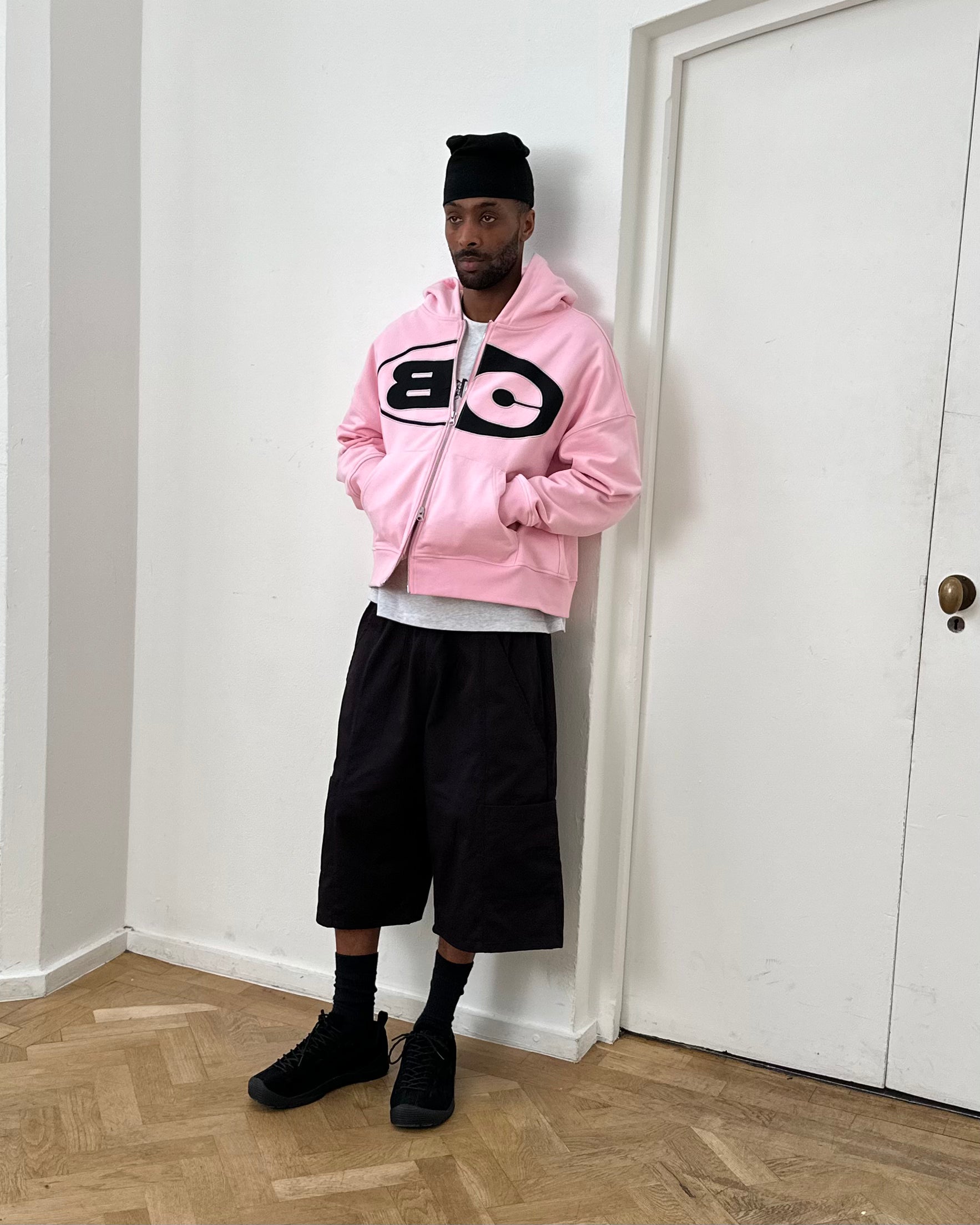 H BRAND ピンクリバーシブルコート Domino Zip Hoodie (Pink) – Bene Culture