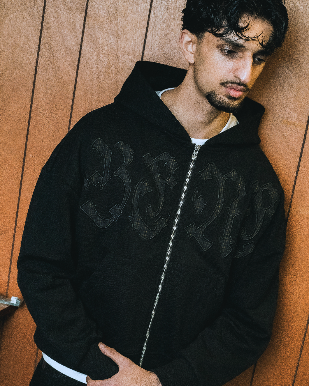 Star Zip Hoodie (Black)